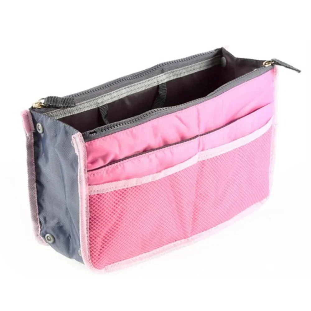 Purse Organizer Insert -Cosmetic Case / Make-up Holder - Pink - NWT